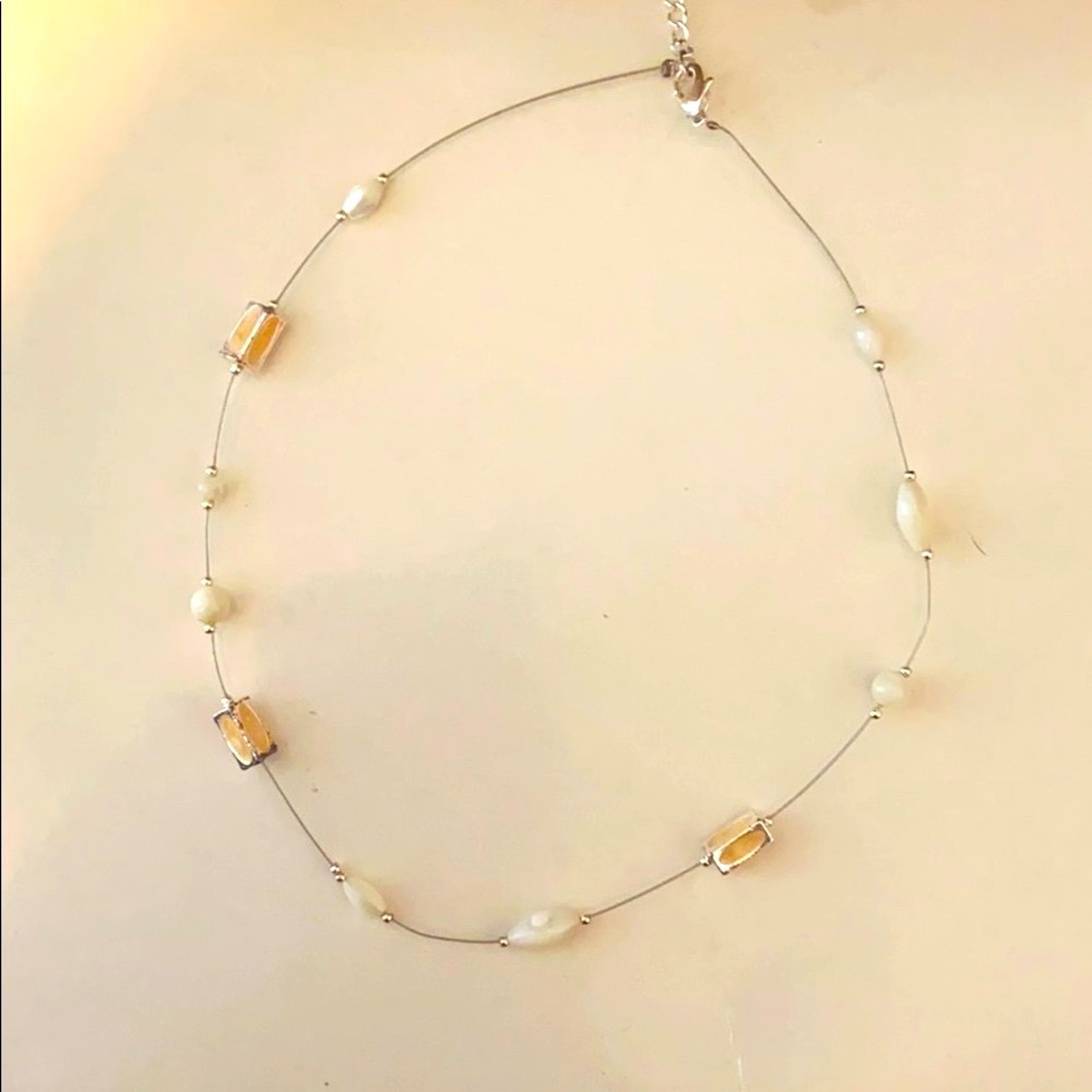 White Beaded Choker
